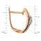 Ambitious Earrings in Rose Gold with 74 Diamonds: Height 16mm