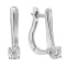 'Day-to-Evening' Diamond Earrings in a White Gold. Tested 585 (14K) White Gold, Rhodium Finish