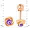 Amethyst 585 Rose Gold Swirl Studs. Measurements