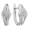 Ambitious Earrings in White Gold with 74 Diamonds. Tested 585 (14K) White Gold, Rhodium Finish