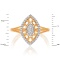 "Madame de Pompadour" Ring with Diamonds in Hypoallergenic 585 Rose Gold - Angle 2