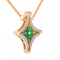 Emerald and Diamond Convertible Rose Gold Necklace. View 2