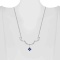 Sapphire and Diamond White Gold Convertible Necklace. view 5