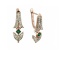 Antique-inspired Certified Earrings. Russian Emeralds and Diamonds