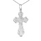5 Holy Images Orthodox Silver Cross. View 2