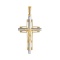 Cross Pendant for Him. 585 (14kt) Yellow and White Gold