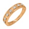 Bezel-set Diamond Wedding and Anniversary Ring. Hypoallergenic Cadmium-free 585 (14K) Rose Gold