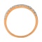 Rose Gold Wedding Ring with 14 Prong-set Diamonds, Angle 4