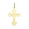 Russian lace-inspired Orthodox cross pendant in 14kt yellow and white gold. View 4