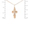 Orthodox Crucifix Pendant - Eastern Style Cross. Certified 585 (14kt) Rose and White Gold