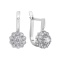 Raspberry Motif Certified Diamond Earrings. 585 (14kt) White Gold