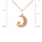 Floral Ornament Star and Crescent Pendant. Certified 585 (14kt) Rose Gold. View 2