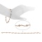 Women's Wavy Link Bracelet with Diamond Stations. Hypoallergenic 585 Rose Gold, Rhodium Detailing