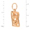 Rose Gold Manuscript Pendant 'Pisces Zodiac'. February 19 - March 20