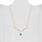 Emerald and Diamond Convertible Rose Gold Necklace. View 5