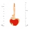 Enamel Red Apple Kids' Gold Earrings. View 2