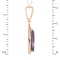 Marquise-shaped Amethyst Pendant. 'Empress' Series, 585 Rose Gold. View 3