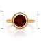 Rose Gold Ring Featuring Garnet and 3 Diamonds - Angle 2