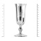 Height of Shiny Silver Champagne Glass
