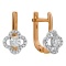 Quatrefoil Clover-inspired Diamond Earrings. Tested 585 (14kt) Rose and White Gold