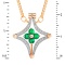 Emerald and Diamond Convertible Rose Gold Necklace. View 1
