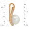 Pendant  with 7.5mm Cultured Pearl and 32 Diamonds. Hypoallergenic 585 Rose Gold, Rhodium Detailing. View 3