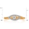 Evil Eye Ring Featuring 20 Diamonds. Hypoallergenic 585 Rose Gold, Rhodium Detailing. View 2