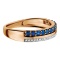 Glamorous Gold Ring with Sapphires and Diamonds - Angle 3