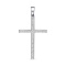 585 White Gold Christian Cross with 32 Diamonds. Certified 585 (14kt) White Gold, Rhodium Finish