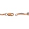 Clasp of Women's Wavy Link Bracelet with Diamond Stations of 14K Rose Gold