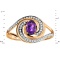 "Fantasy" Amethyst and Diamond Ring - Angle 2