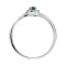 Oval Emerald and 16 Diamonds White Gold Ring. View 4