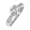 Undimmed Radiance 0.24ct Diamond Engagement Ring. 585 (14kt) White Gold
