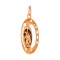 Rose Gold Icon Pendant 'Panagia Eleousa'. View 2