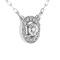 Illusion-set Diamond 14kt Whie Gold Necklace. View 3