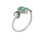 A Decadent Era-inspired Emerald Ring. 585 (14kt) White Gold, Black Rhodium Detailing
