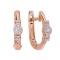 Any Occasion Natural Diamond Leverback Earrings. Hypoallergenic Cadmium-free 585 (14K) Rose Gold