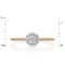 Ring Featuring 28 Diamonds. Tested 585 (14K) Rose and White Gold. View 2