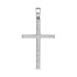 585 White Gold Christian Cross with 32 Diamonds. Certified 585 (14kt) White Gold, Rhodium Finish