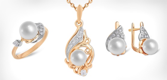 White Pearl Rose Gold Jewelry