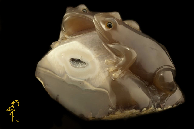 Agate Frogs from the Carving Museum of the Golden Flamingo Jewelers Agate Frogs from the Carving Museum of the Golden Flamingo Jewelers