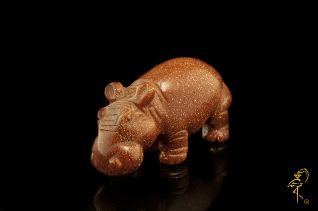 Aventurine hippopotamus from the Carving Museum of the Golden Flamingo Jewelers Aventurine hippopotamus from the Carving Museum of the Golden Flamingo Jewelers
