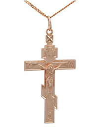 Classic Russian Orthodox cross pendant in the USA and Canada 8 bar Russian orthodox body cross buy in New York and Toronto