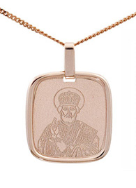Buy Orthodox body icon Nicholas the Wonderworker made of rose 585 gold. Saint Nicholas the Wonderworker Russian gold icon in the USA and Canada