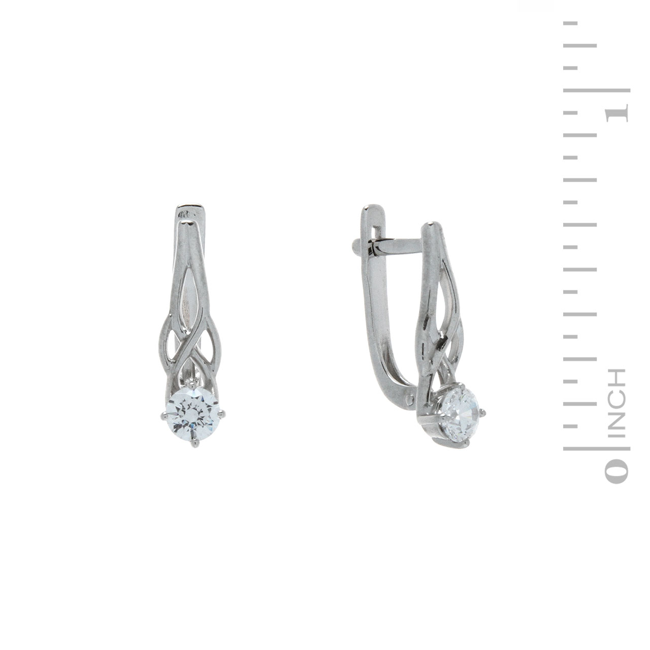 Cz White Gold Jewelry Earrings Golden Flamingo Swarovski Cz Leverback Earrings