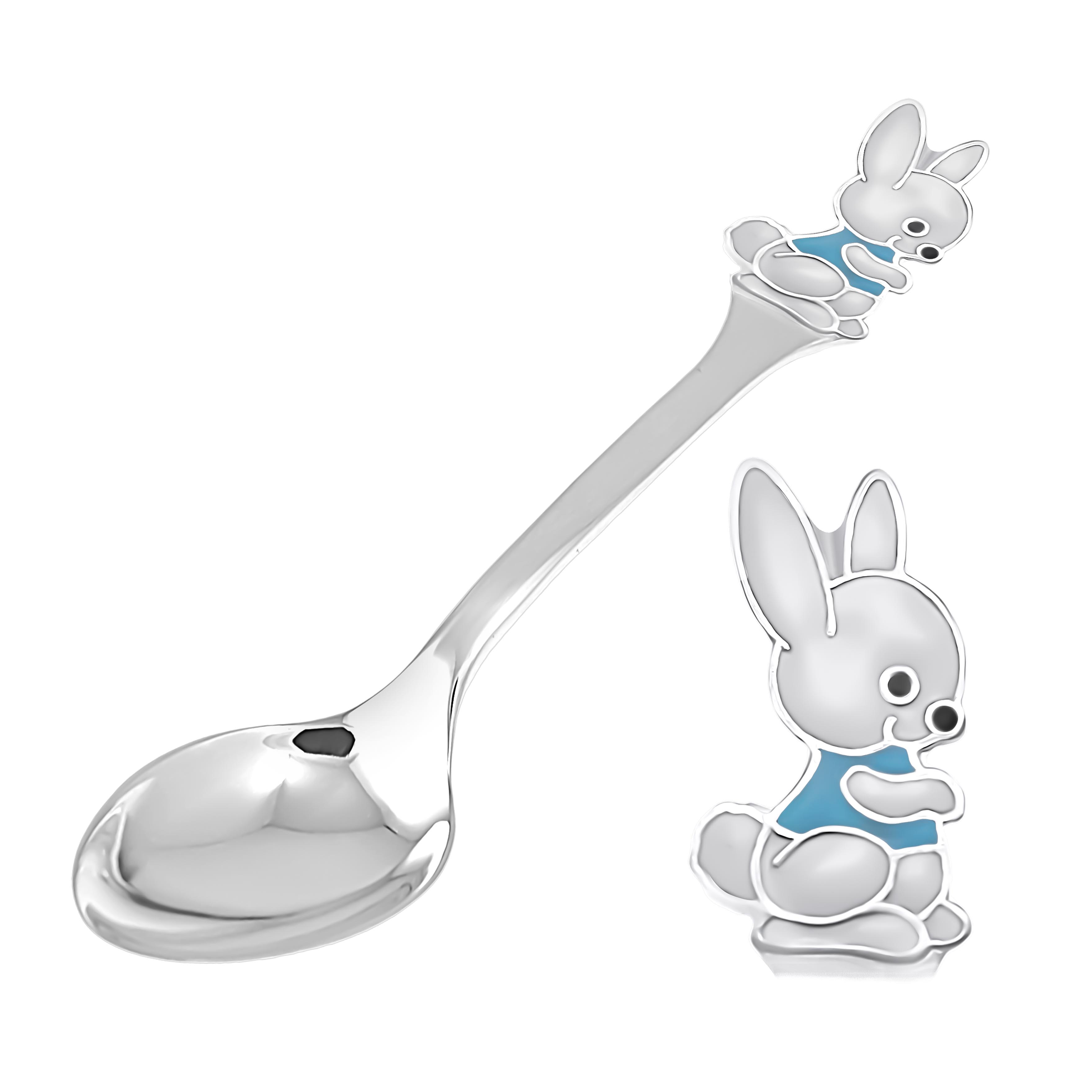 Silver Bunny Baby Spoon - Templeton Silver