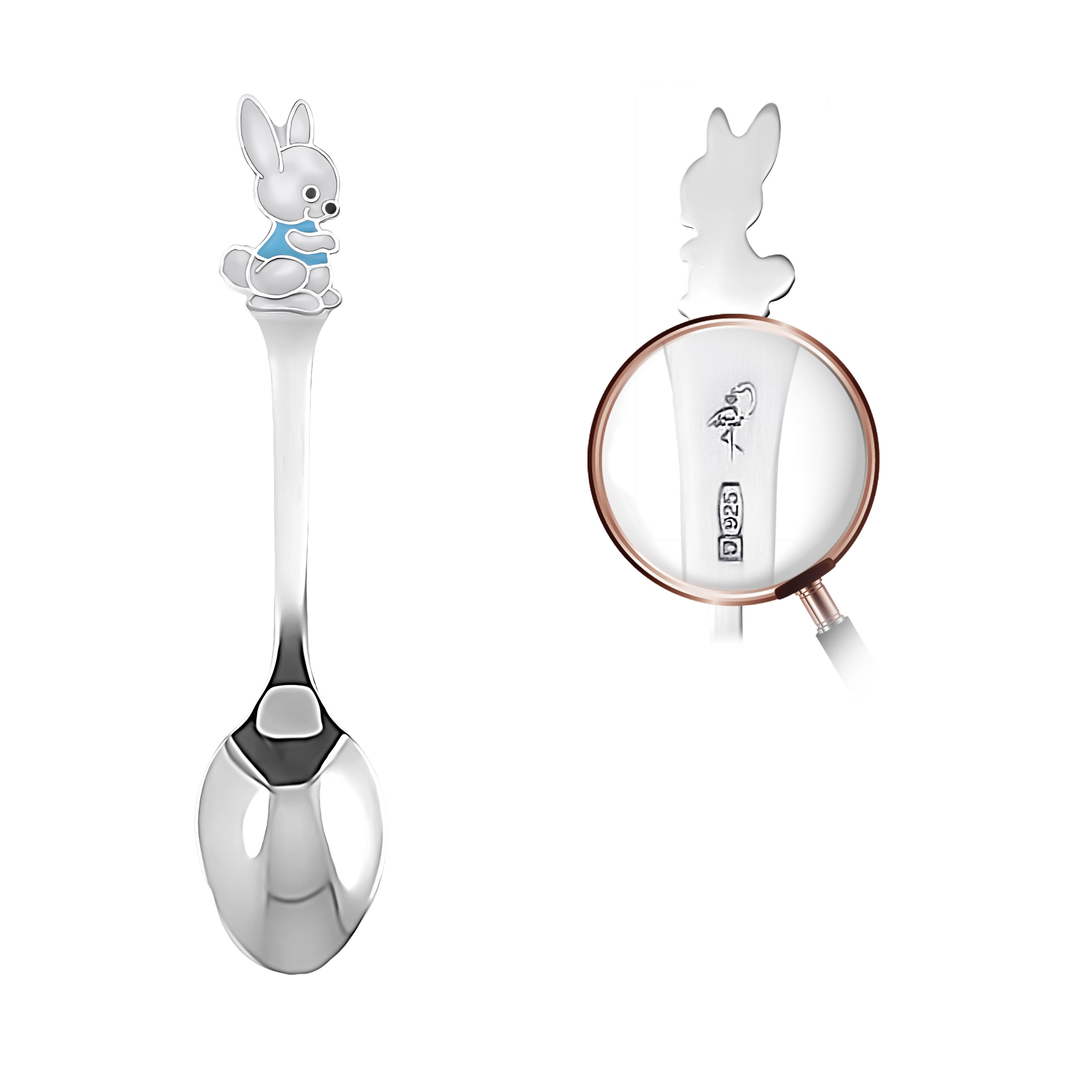 Silver Bunny Baby Spoon - Templeton Silver