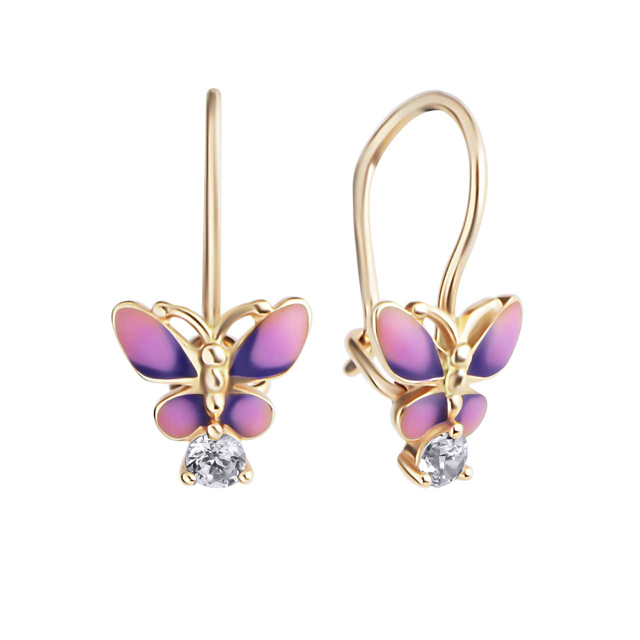 Children's Earrings. | Butterfly kids earrings | Golden Flamingo