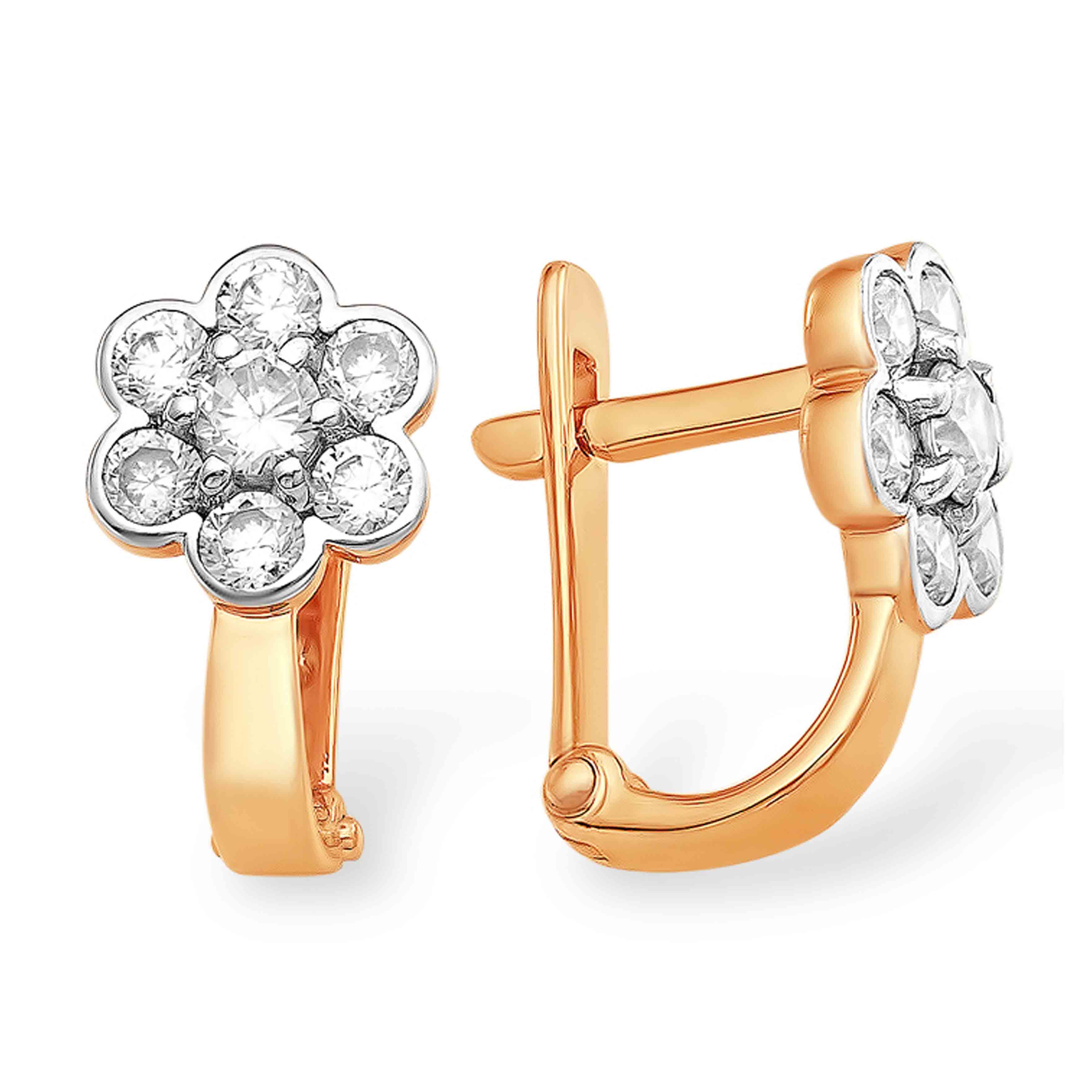 585 rose gold aster child earrings Golden Flamingo