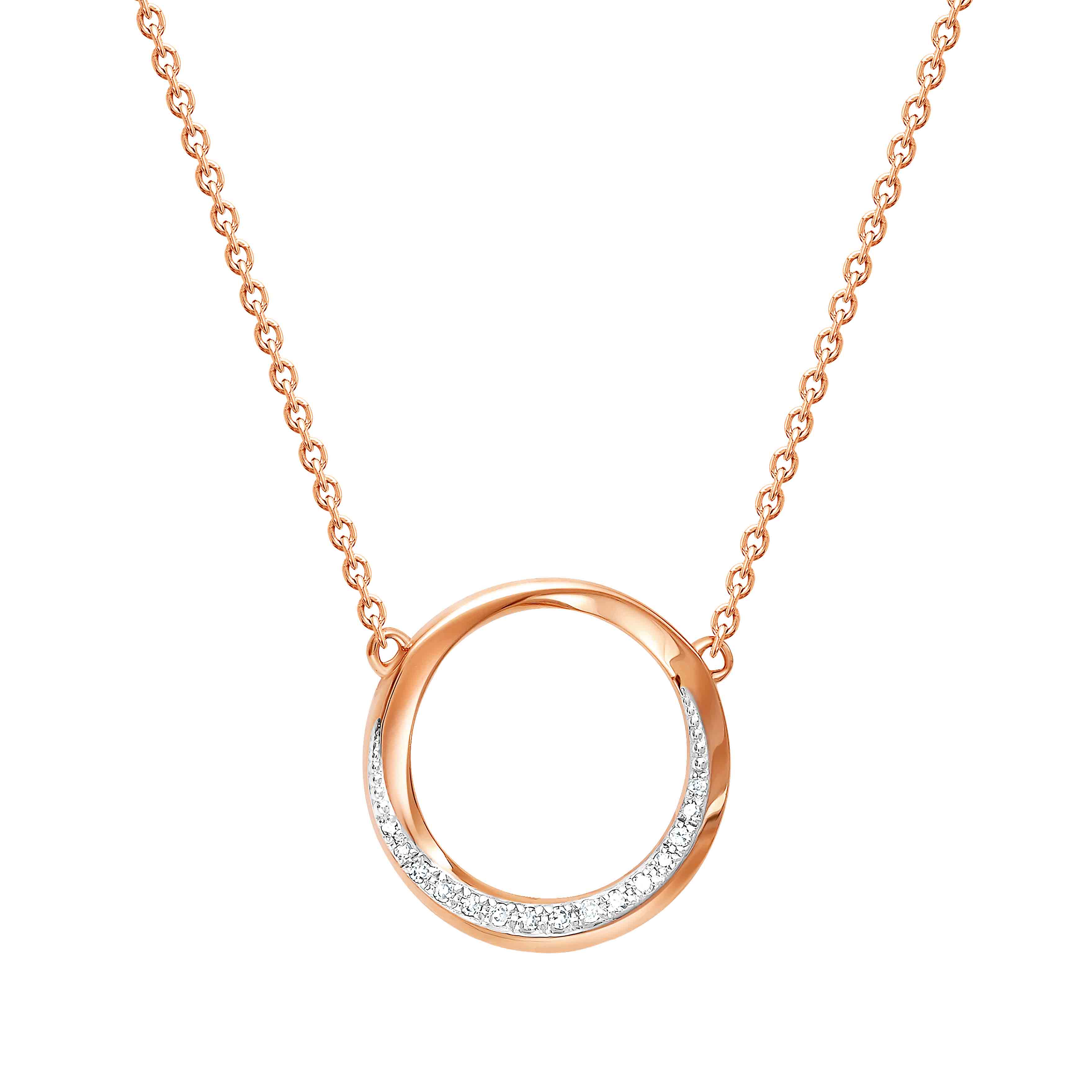 Tiffany Victoria™ diamond vine circle pendant in 18k rose gold, small. |  Tiffany & Co.